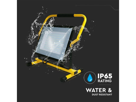 SKU 20124 VT-109 V-TAC PRO Faro LED SMD Chip Samsung da Cantiere 100W Giallo/ Nero Cavo 3m Spina UE 4000K