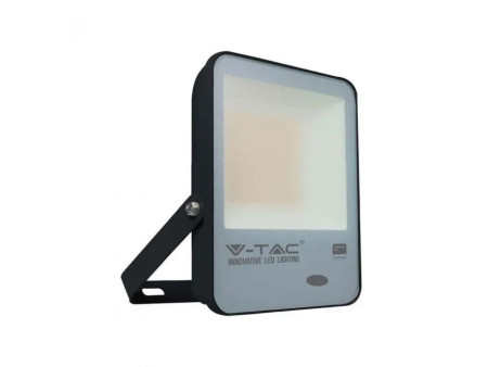 SKU 20175 VT-117 V-TAC PRO Faro LED SMD Chip Samsung 100W 100LM/W con Sensore Crepuscolare Nero 3000K IP65
