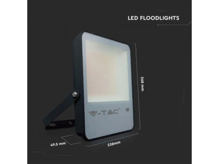 SKU 20406 VT-132 V-TAC PRO Faro LED SMD Chip Samsung 100W 137LM/W Nero 4000K IP65
