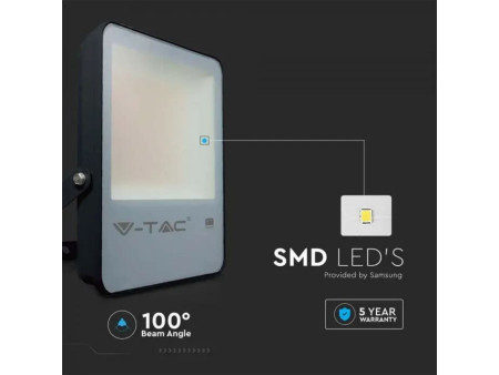SKU 20406 VT-132 V-TAC PRO Faro LED SMD Chip Samsung 100W 137LM/W Nero 4000K IP65