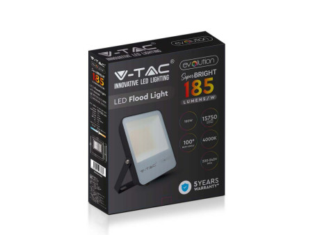 SKU 20454 VT-100185 V-TAC PRO Faro LED SMD Chip Samsung 100W 185LM/W Nero 6500K IP65
