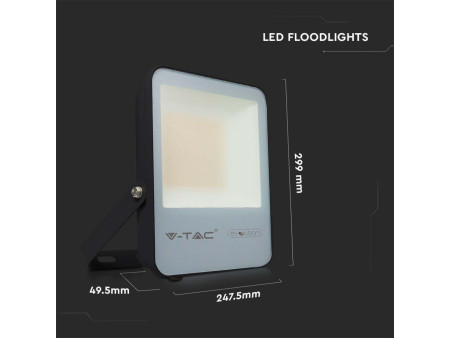 SKU 20453 VT-100185 V-TAC PRO Faro LED SMD Chip Samsung 100W 185LM/W Nero 4000K IP65