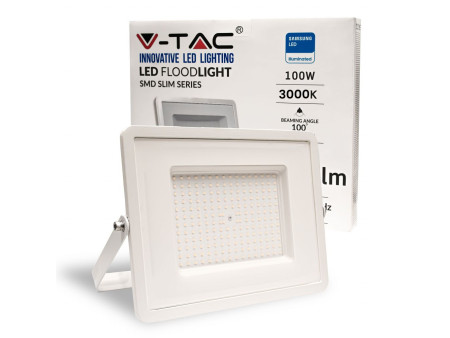 SKU 21415 VT-100-W V-TAC PRO Faro LED SMD Chip Samsung 100W E-Series G2 Bianco 3000K IP65