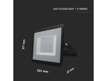 SKU 215965 VT-40101B V-TAC Faro LED SMD 100W E-Series G2 Nero 4000K IP65