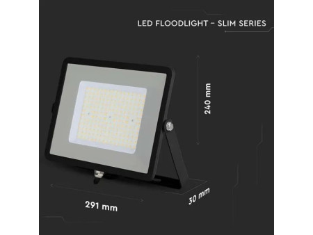 SKU 21767 VT-106-B V-TAC PRO Faro LED SMD Chip Samsung 100W 115LM/W Nero 6500K IP65