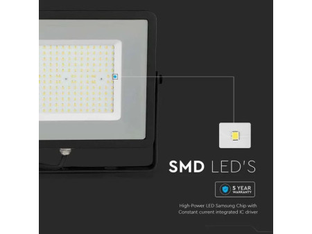 SKU 21767 VT-106-B V-TAC PRO Faro LED SMD Chip Samsung 100W 115LM/W Nero 6500K IP65