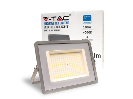 SKU 21770 VT-106-G V-TAC PRO Faro LED SMD Chip Samsung 100W 115LM/W Grigio 4000K IP65