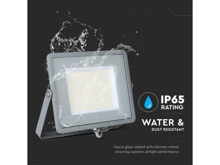 SKU 21770 VT-106-G V-TAC PRO Faro LED SMD Chip Samsung 100W 115LM/W Grigio 4000K IP65