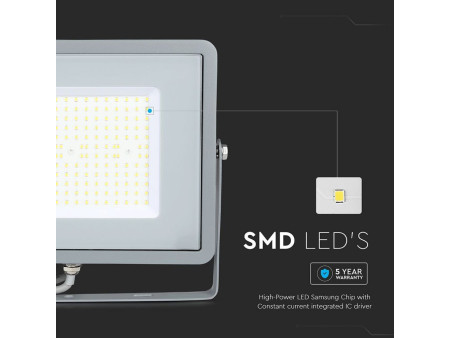 SKU 21771 VT-106-G V-TAC PRO Faro LED SMD Chip Samsung 100W 115LM/W Colore Grigio 6500K IP65