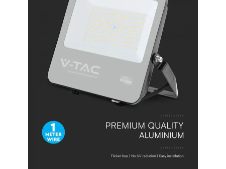 SKU 232006 VT-44101 V-TAC PRO Faro LED SMD Chip CREE 100W 135LM/W Slim Cavo 1m Nero 3000K IP65