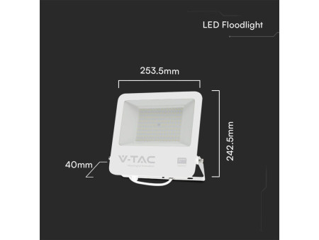 SKU 23443 VT-44104 V-TAC PRO Faro LED SMD Chip Samsung 100W Cavo 1m Bianco 6500K IP65