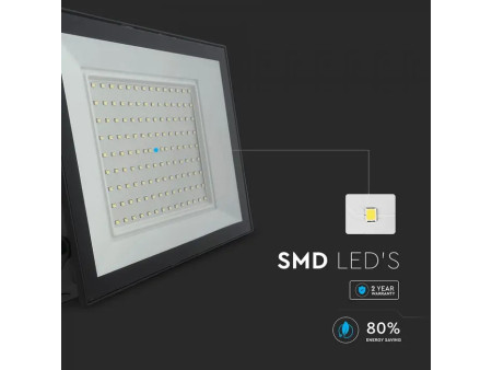 SKU 23982 VT-44109 V-TAC Faro LED SMD 100W Slim E-Series con Driver Integrato Nero 6500K IP65