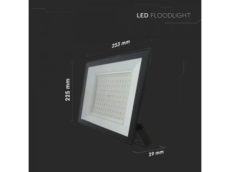 SKU 23992 VT-44109 V-TAC Faro LED SMD 100W Slim E-Series Driver Integrato Nero 3000K IP65