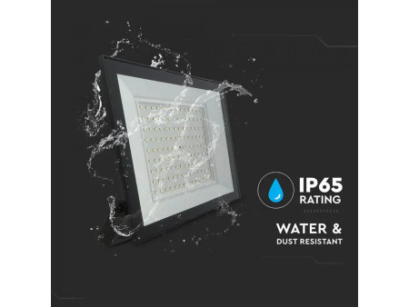 SKU 23992 VT-44109 V-TAC Faro LED SMD 100W Slim E-Series Driver Integrato Nero 3000K IP65