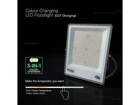 SKU 240716 VT-44110CCT V-TAC PRO Faro LED SMD Chip CREE 100W Driver Integrato Nero CCT IP65