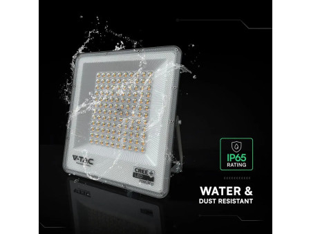 SKU 240716 VT-44110CCT V-TAC PRO Faro LED SMD Chip CREE 100W Driver Integrato Nero CCT IP65