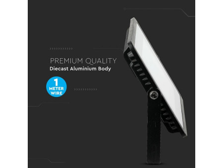 SKU 414 VT-100-B  V-TAC PRO Faro LED SMD Chip Samsung 100W Nero 6400K IP65