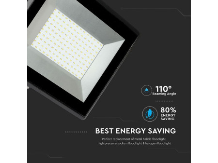 SKU 5964 VT-40101 V-TAC Faro LED SMD 100W E-Series Nero 3000K IP65