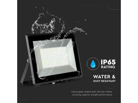 SKU 5966 VT-40101 V-TAC Faro LED SMD 100W E-Series Nero 6500K IP65