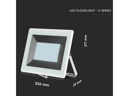 SKU 5969 VT-40101 V-TAC Faro LED SMD 100W E-Series Bianco 6500K IP65