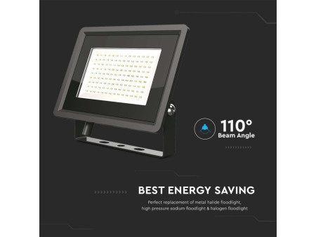 SKU 6723 VT-49104 V-TAC Faro LED SMD 100W F-Series con Driver IC Integrato Nero 6400K IP65