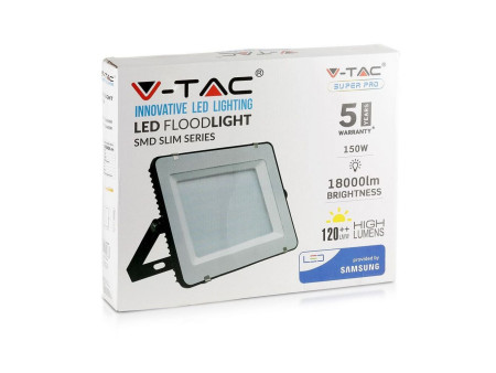 SKU 767 VT-106-B V-TAC PRO Faro LED SMD Chip Samsung 100W 120LM/W Nero 6400K IP65