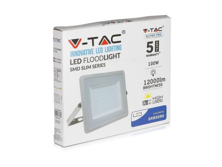 SKU 770 VT-106-G V-TAC PRO Faro LED SMD Chip Samsung 100W 120LM/W Grigio 4000K IP65