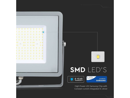 SKU 770 VT-106-G V-TAC PRO Faro LED SMD Chip Samsung 100W 120LM/W Grigio 4000K IP65