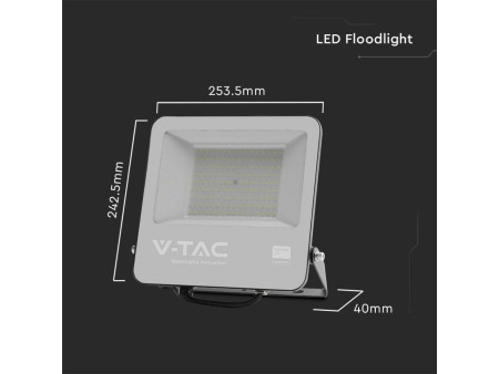 SKU 8847 VT-44101 V-TAC PRO Faro LED SMD Chip Samsung 100W 135LM/W Nero 6500K IP65