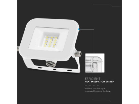 SKU 10012 VT-44010 V-TAC PRO Faro LED SMD Chip Samsung 10W PRO-S Bianco 4000K IP65