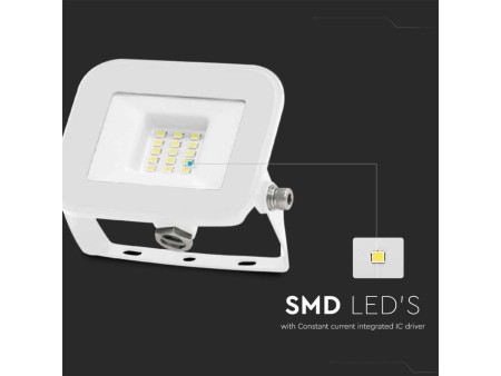 SKU 10013 VT-44010 V-TAC PRO Faro LED SMD Chip Samsung 10W PRO-S Bianco 6500K IP65