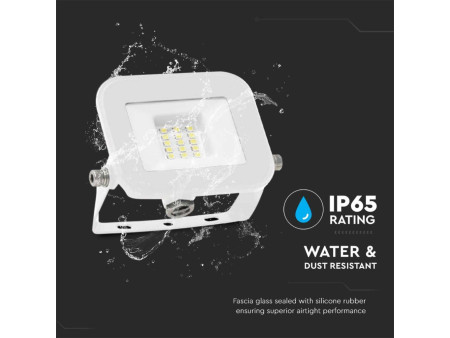 SKU 10013 VT-44010 V-TAC PRO Faro LED SMD Chip Samsung 10W PRO-S Bianco 6500K IP65