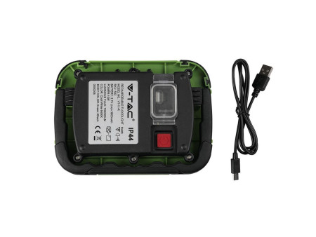 SKU 20037 VT-10-R V-TAC PRO Faro LED Chip Samsung 10W Ricaricabile 4000K IP44