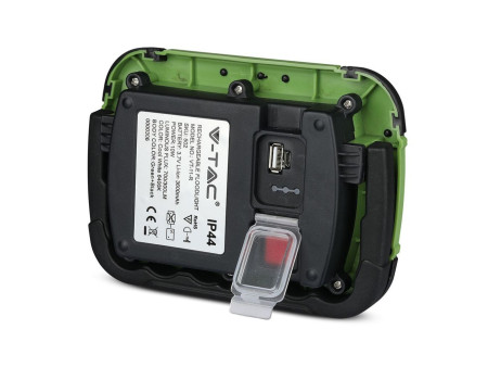 SKU 20037 VT-10-R V-TAC PRO Faro LED Chip Samsung 10W Ricaricabile 4000K IP44