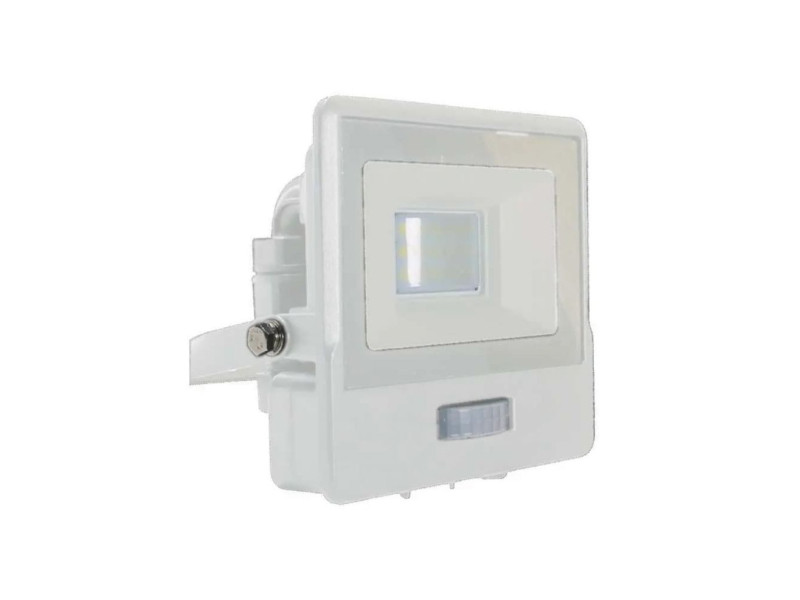 SKU 20268 VT-118S V-TAC PRO Faro LED SMD Chip Samsung 10W con Sensore PIR Bianco 3000K IP65