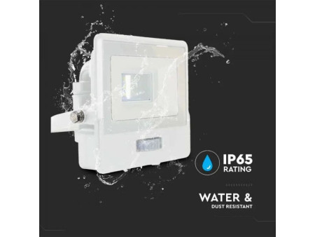 SKU 20270 VT-118S V-TAC PRO Faro LED SMD Chip Samsung 10W con Sensore PIR Bianco 6500K IP65