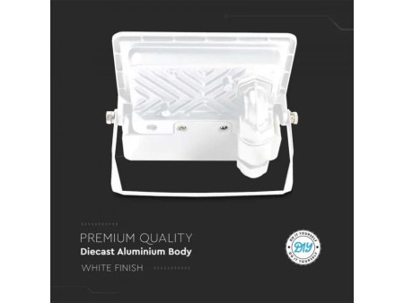 SKU 20269 VT-118S V-TAC PRO Faro LED SMD Chip Samsung 10W con Sensore PIR Bianco 4000K IP65