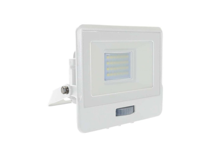 SKU 20271 VT-128S-W V-TAC PRO Faro LED SMD Chip Samsung 20W con Sensore PIR Bianco 3000K IP65