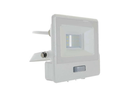 SKU 20292 VT-118S V-TAC PRO Faro LED SMD Chip Samsung 10W con Sensore PIR Cavo 1m Bianco 3000K IP65