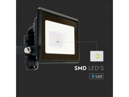 SKU 20306 VT-118 V-TAC PRO Faro LED SMD Chip Samsung 10W Nero 6500K IP65