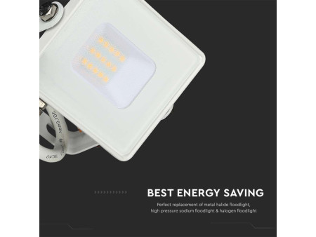 SKU 21427 VT-10-W V-TAC PRO Faro LED SMD Chip Samsung 10W Bianco 3000K IP65