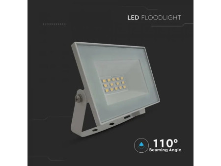 SKU 23971 VT-44012 V-TAC Faro LED SMD 10W Slim E-Series con Driver Integrato Bianco 4000K IP65