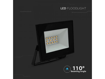 SKU 23972 VT-44012 V-TAC Faro LED SMD 10W Slim E-Series con Driver Integrato Nero 4000K IP65