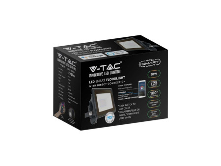 SKU 3006 VT-5181 V-TAC Faro LED Smart 10W RGB+CCT Google e Alexa IP65