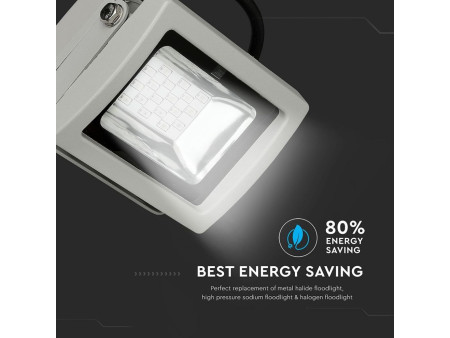 SKU 5895 VT-4711 V-TAC Faro LED SMD 10W con Telecomando IR Grigio RGB IP65