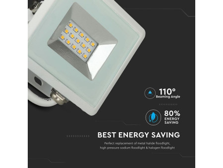 SKU 5944 VT-4011 V-TAC Faro LED SMD 10W E-Series Bianco 4000K IP65