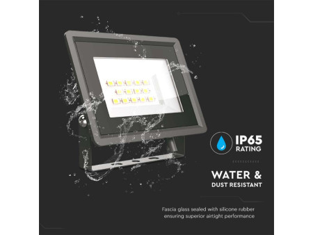 SKU 6727 VT-4914-B V-TAC Faro LED SMD 10W F-Series Driver Integrato Nero 3000K IP65