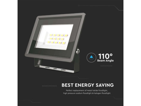 SKU 6728 VT-4914-B V-TAC Faro LED SMD 10W F-Series Driver Integrato Nero 4000K IP65