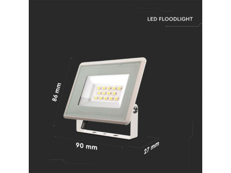 SKU 6731 VT-4914-W V-TAC Faro LED SMD 10W F-Series Driver Integrato Bianco 4000K IP65