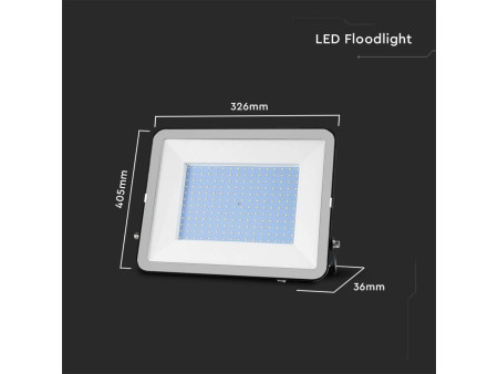 SKU 10027 VT-44206 V-TAC PRO Faro LED SMD Chip Samsung 200W Nero 4000K IP65